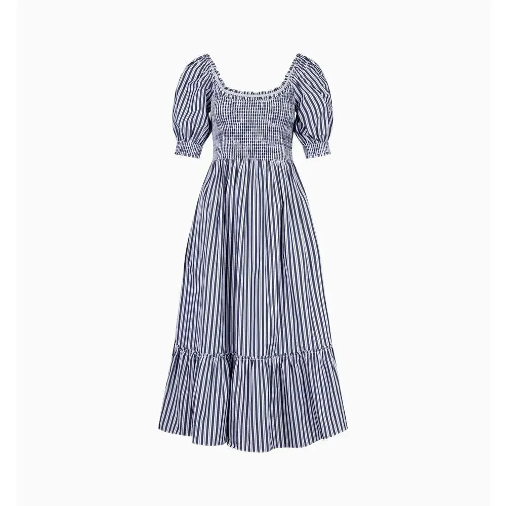 Hill House Home The Louisa Nap Dress - Navy Stripe Size SNavy Stripe / S - Picture 1 of 4